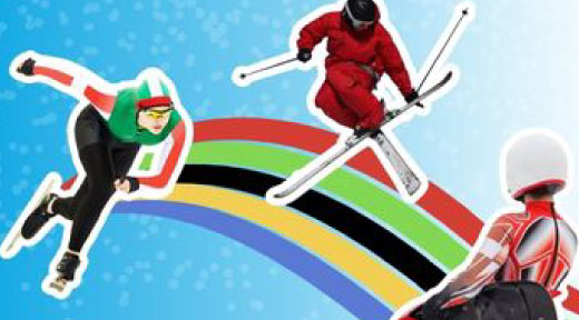 A illustration of people wearing equipment and doing winter olympic activities.
